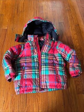 Polo by Ralph Lauren Black Jacket with Multicolor Plaid Trim